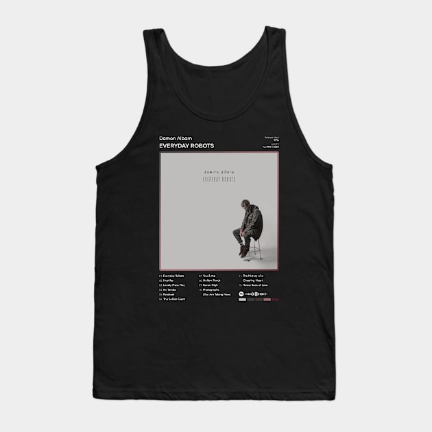 Damon Albarn - Everyday Robots Tracklist Album Tank Top by 80sRetro